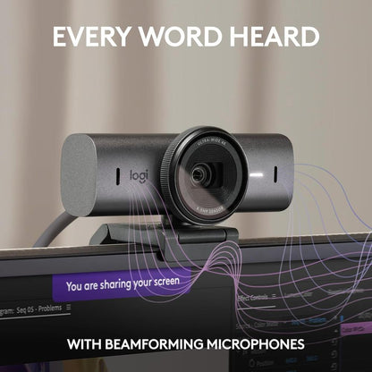 Logitech MX Brio | 4K Ultra HD Webcam | AI Autofocus, Dual Mic, USB-C (Master Series)