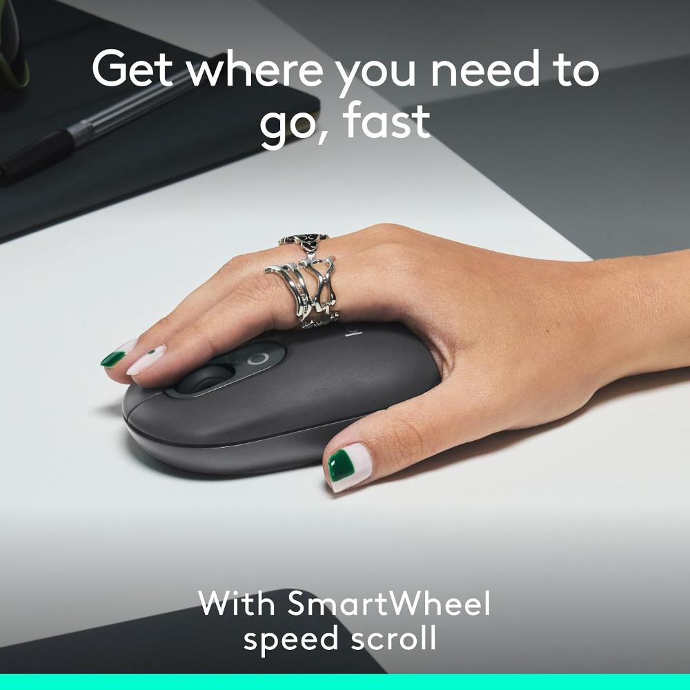 Logitech POP Mouse Wireless Bluetooth Mouse | Customizable Emoji Button | SmartWheel | SilentTouch | 4000 DPI | 3-Device Easy-Switch | 24-Month Battery