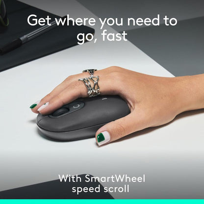 Logitech POP Mouse Wireless Bluetooth Mouse | Customizable Emoji Button | SmartWheel | SilentTouch | 4000 DPI | 3-Device Easy-Switch | 24-Month Battery