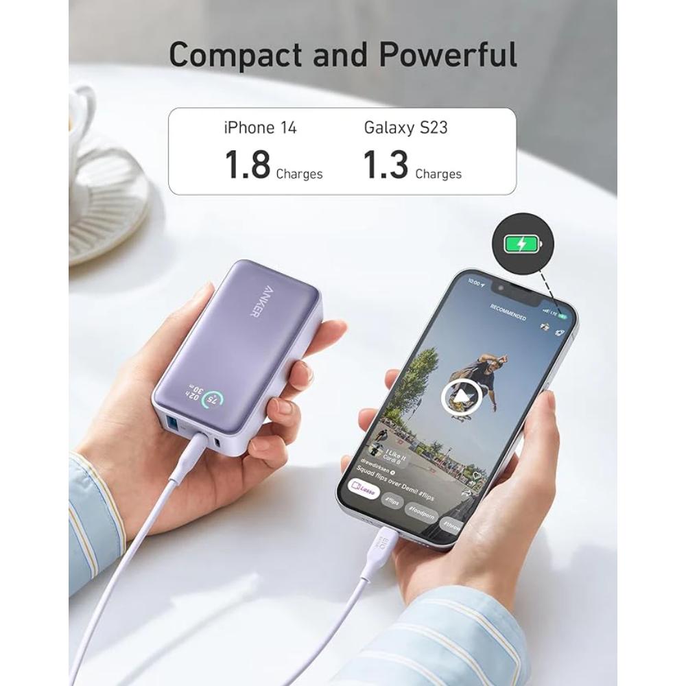 Anker 533 Power Bank (PowerCore 30W) A1256 | 10000mAh 30W Fast Charging Power Bank