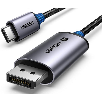UGREEN 25158 USB-C to DisplayPort 1.4 Cable 2M | 8K 60Hz | 4K 240Hz | 32.4Gbps | HDR | G-Sync & FreeSync | Thunderbolt 3/4 Compatible