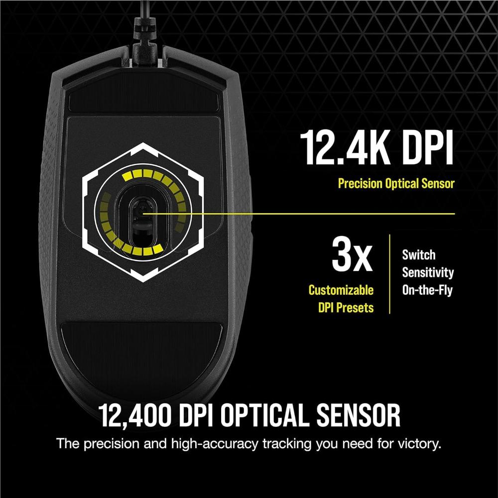 CORSAIR KATAR PRO Ultra-Light Gaming Mouse (AP) | 12,400 DPI Precision Mouse