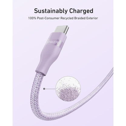 Anker A82E2 USB-C to USB-C Cable | 240W Fast Charging | Upcycled-Braided | USB-IF Certified