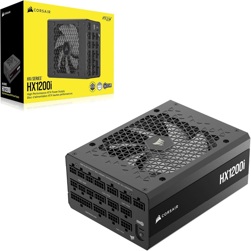 CORSAIR HX1200i | 1200W Fully Modular 80 PLUS Platinum ATX 3.1 Digital Power Supply (UK)
