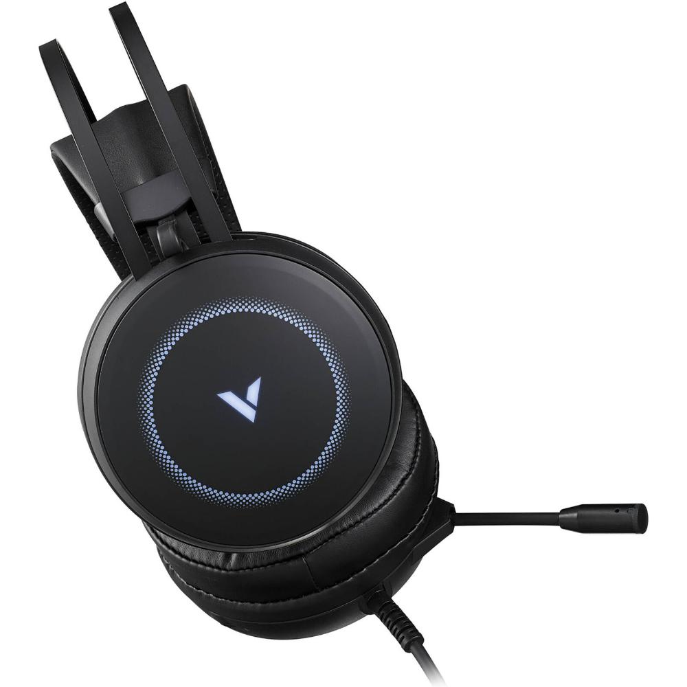 Rapoo VH160 Virtual 7.1 Gaming Headset | 50mm Drivers | Virtual 7.1 Surround Sound | Noise-Isolating Microphone | RGB Lighting | Black