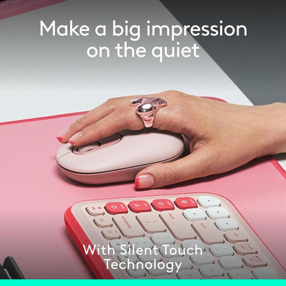 Logitech POP Mouse Wireless Bluetooth Mouse | Customizable Emoji Button | SmartWheel | SilentTouch | 4000 DPI | 3-Device Easy-Switch | 24-Month Battery
