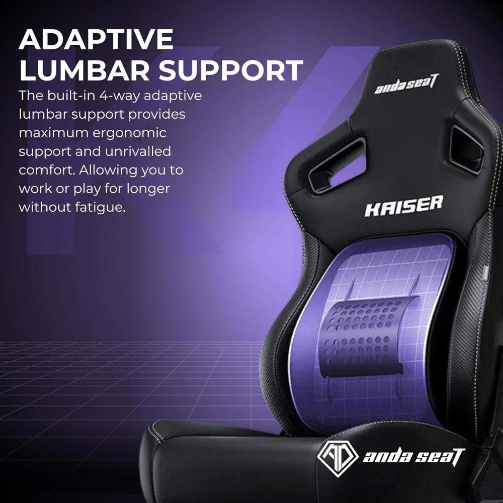 AndaSeat Kaiser 4 V2 Gaming Chair | 6D Armrests | Pop-Out 4-Way Lumbar Support | Magnetic Head Pillow | Premium Ergonomic Gaming & Office Chair
