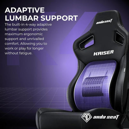 AndaSeat Kaiser 4 V2 Gaming Chair | 6D Armrests | Pop-Out 4-Way Lumbar Support | Magnetic Head Pillow | Premium Ergonomic Gaming & Office Chair