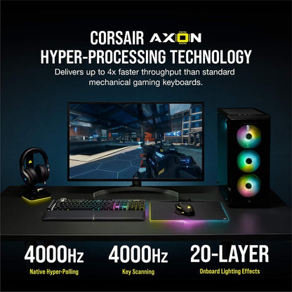 CORSAIR K100 | RGB Optical-Mechanical Gaming Keyboard | CORSAIR OPX Switch | Black