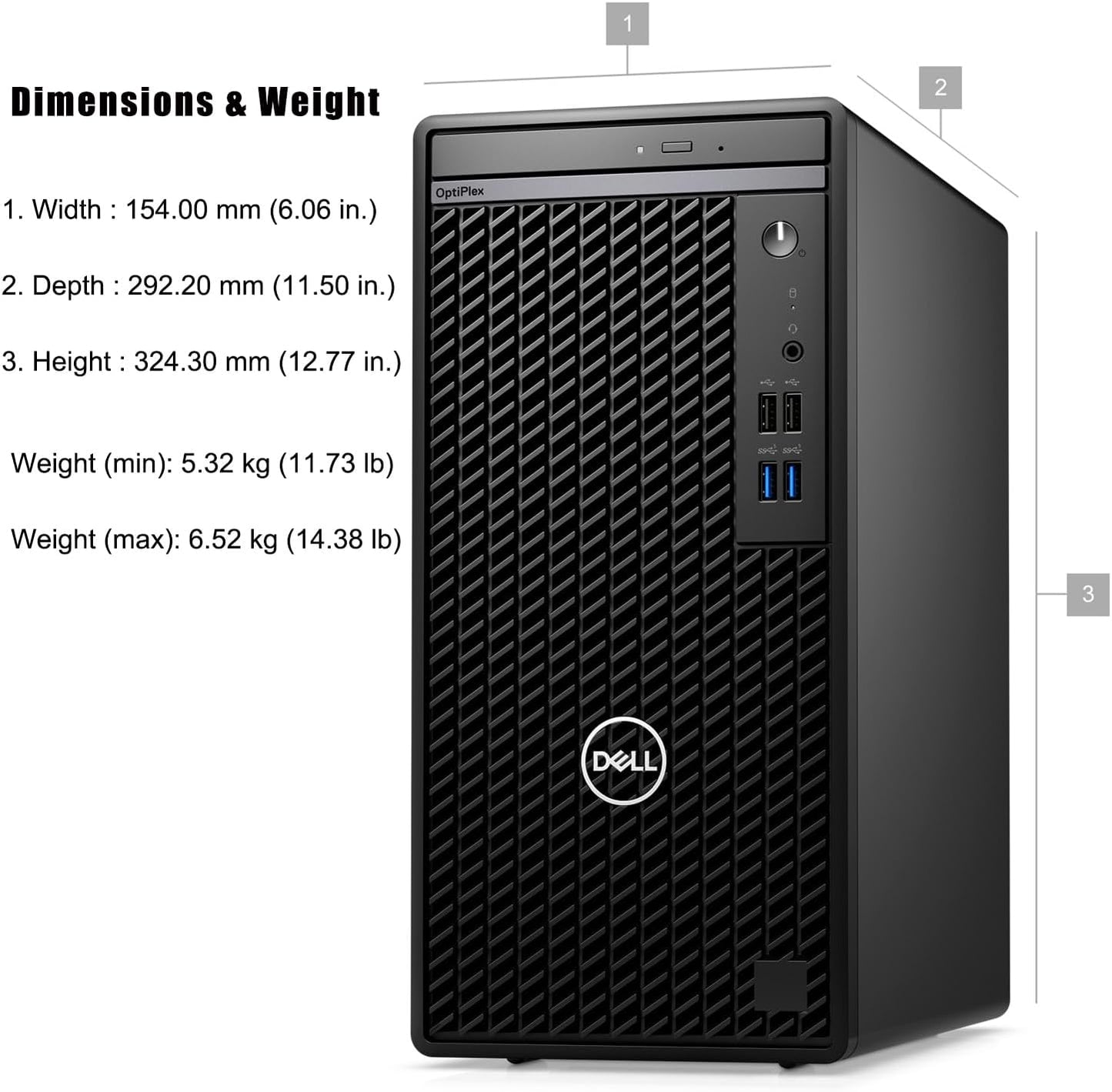 Dell OptiPlex 7010 Desktop Tower | Intel Core i5 13th Gen | 8GB DDR4 | 256GB M.2 SSD | Professional Solution