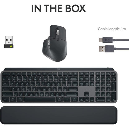 Logitech MX Keys S Combo | MX Master 3S Mouse + MX Keys S Keyboard + Palm Rest