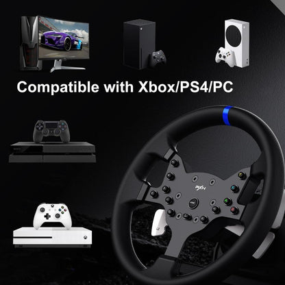 PXN V99 Racing Wheel | Real Force Feedback | 270° / 900° | Pedals + Shifter | PC, PS4, Xbox