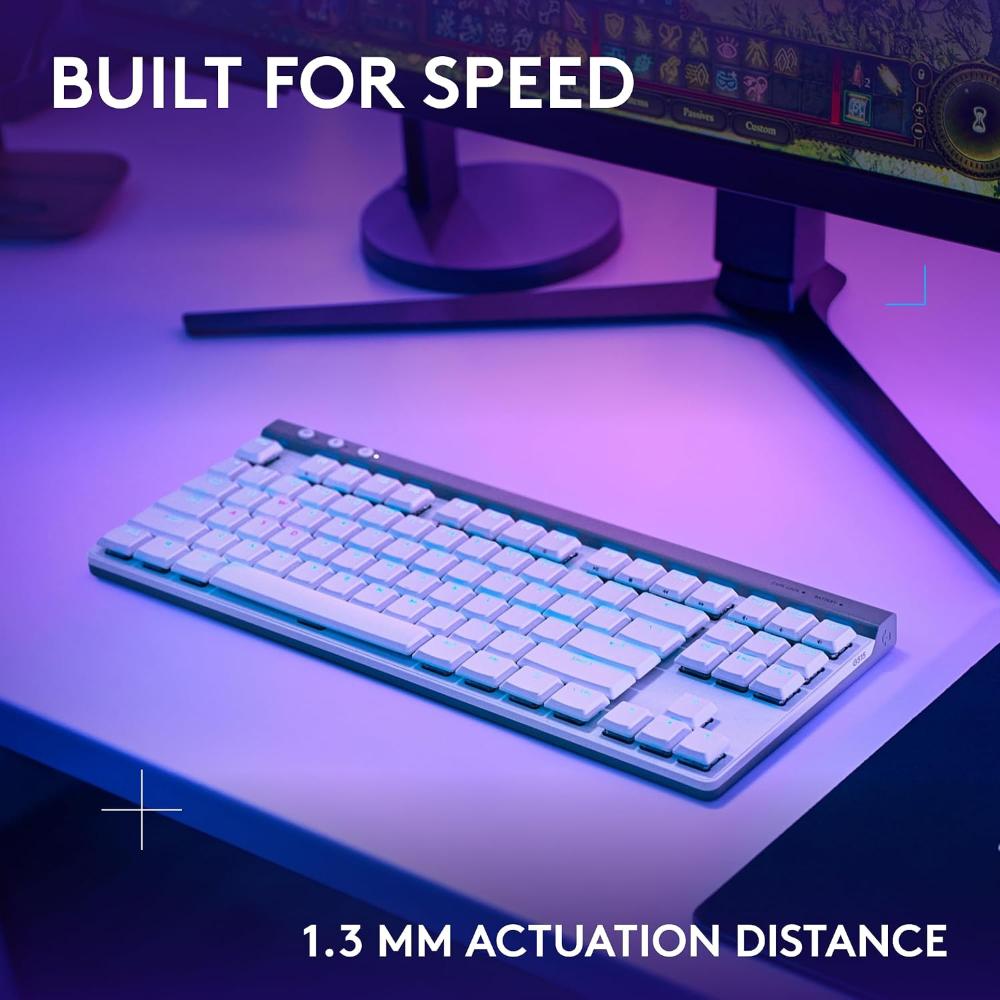 Logitech G515 LIGHTSPEED TKL Wireless Low Profile Gaming Keyboard | Low Profile Mechanical Switches | LIGHTSPEED Wireless | Bluetooth | RGB | 36-Hour Battery | 87 Keys