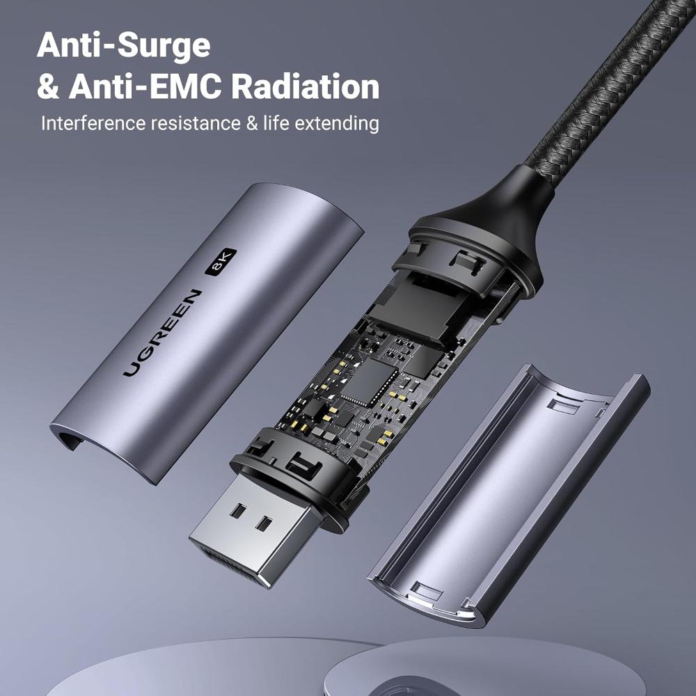 UGREEN 25158 USB-C to DisplayPort 1.4 Cable 2M | 8K 60Hz | 4K 240Hz | 32.4Gbps | HDR | G-Sync & FreeSync | Thunderbolt 3/4 Compatible