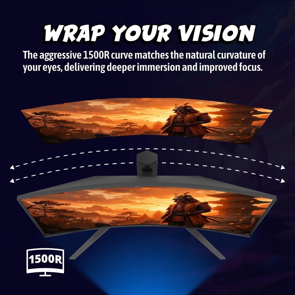 AOC CQ32G4Z 32-Inch Triple-Mode Curved Gaming Monitor | 2K QHD 260Hz / FHD 360Hz / HD 500Hz | VA Panel | 0.3ms MPRT | HDR400 | AMD FreeSync Premium | VESA Mount Compatible