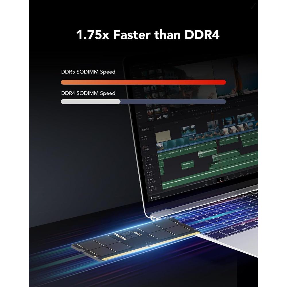 Lexar DDR5 SODIMM Laptop Memory | 5600MT/s | 16GB / 32GB | 262-Pin