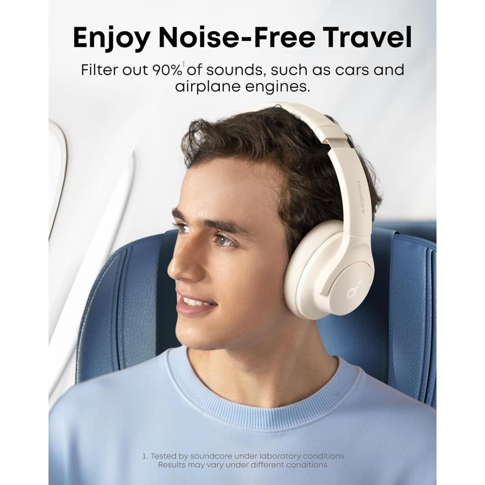 Soundcore Q20i Hybrid Active Noise Cancelling Headphones A3004 | Wireless Bluetooth Over-Ear