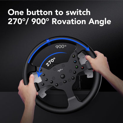 PXN V99 Racing Wheel | Real Force Feedback | 270° / 900° | Pedals + Shifter | PC, PS4, Xbox