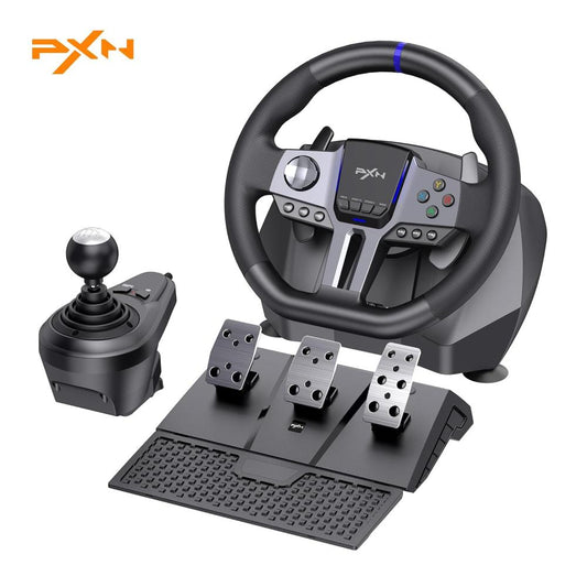 PXN V9 Gen2 Racing Wheel | Steering Wheel Driving Wheel 270°/ 900° Degree Vibration Gaming Steering Wheel with Shifter and Pedal for PC, PS3, PS4, Xbox Series X|S, Xbox One
