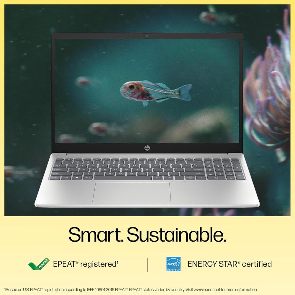 HP Laptop 15-FC0298AU | Ryzen 5 7430U | 8GB RAM | 512GB SSD, 15.6" FHD | Backlit KB, Windows 11, Silver