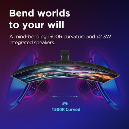 Lenovo Legion R27qc-30 27" QHD Curved Gaming Monitor | VA | 180Hz | 0.5ms MPRT | FreeSync | HDR | 1500R | 90% DCI-P3