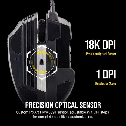 CORSAIR SCIMITAR RGB ELITE | Optical MOBA/MMO Gaming Mouse (18,000 DPI)