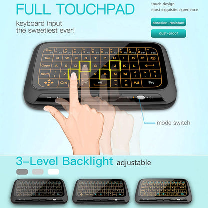 H18+ 2.4GHz Wireless Keyboard Full Touchpad Backlight Keyboard