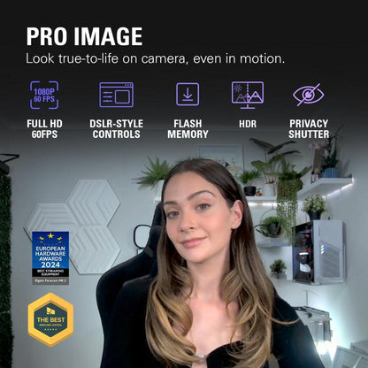 Elgato Facecam | Premium 1080p60 Webcam | HDR Video | Sony STARVIS Sensor | USB-C Streaming Camera