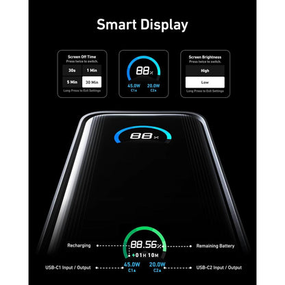 Anker Prime Power Bank A1339 (9.6K, 65W Fusion) | 9600mAh Fast Charging Power Bank & Wall Charger