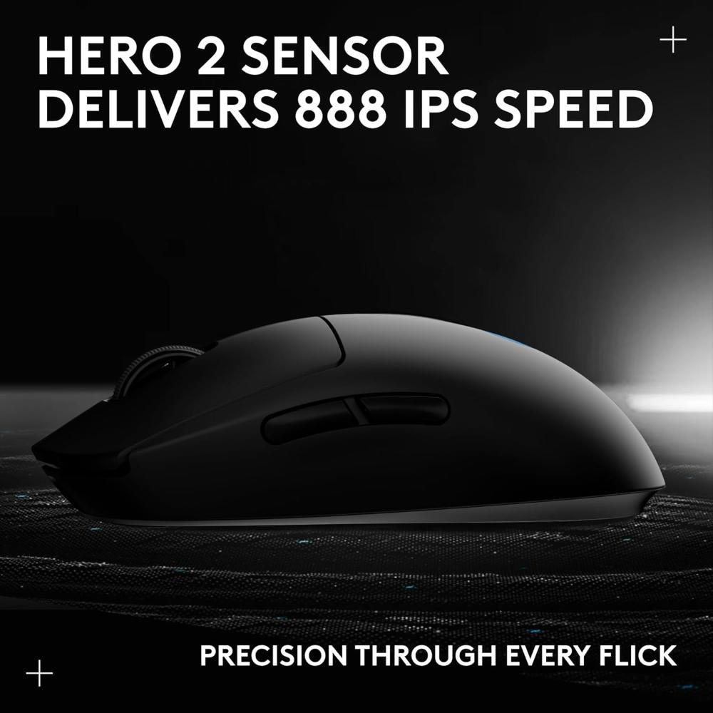 Logitech PRO 2 LIGHTSPEED Wireless Gaming Mouse | HERO 2 Sensor | LIGHTFORCE Switches | 44K DPI