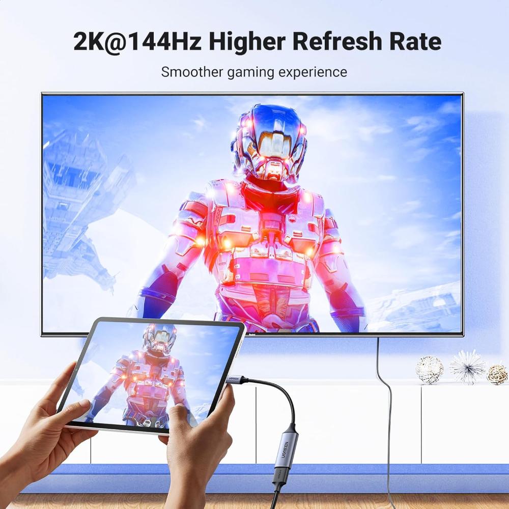UGREEN 70444 | USB-C to HDMI Adapter | 4K@60Hz | Thunderbolt 3/4 Compatible | Aluminum Build
