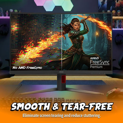 AOC CQ32G4Z 32-Inch Triple-Mode Curved Gaming Monitor | 2K QHD 260Hz / FHD 360Hz / HD 500Hz | VA Panel | 0.3ms MPRT | HDR400 | AMD FreeSync Premium | VESA Mount Compatible