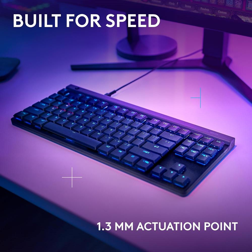 Logitech G515 TKL Wired Low Profile Gaming Keyboard | GL Mechanical Switches | TKL 87 Keys | RGB | 1.3mm Actuation | PBT Keycaps | 1.8m USB Cable
