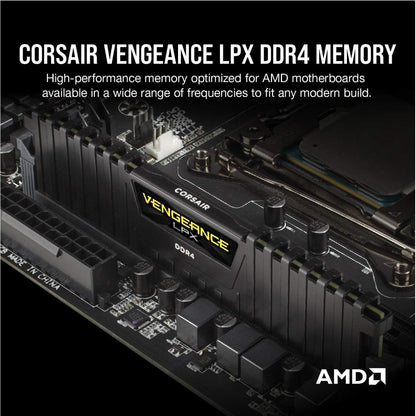 CORSAIR VENGEANCE LPX 8GB DDR4 2400MHz CL16 Desktop Memory | Reliable Performance RAM | Black