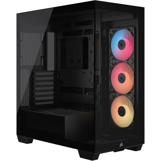 CORSAIR 3500X RS-R ARGB Mid-Tower PC Case | Black/White | Reverse Connection Compatible | High-Airflow Showcase Build