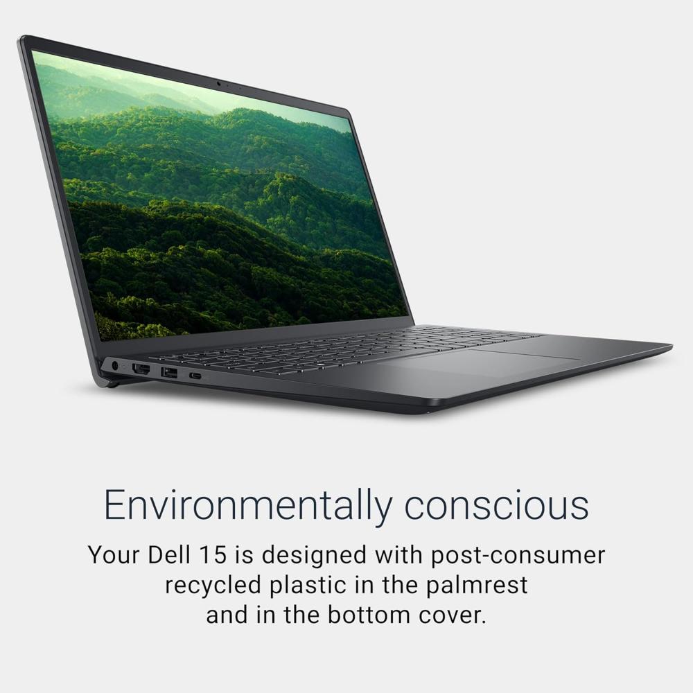 Dell 15 DC15250 Laptop | Intel Core 3 100U | 8GB DDR4 | 512GB SSD | 15.6" FHD 120Hz Display | Windows 11 Home | Carbon Black