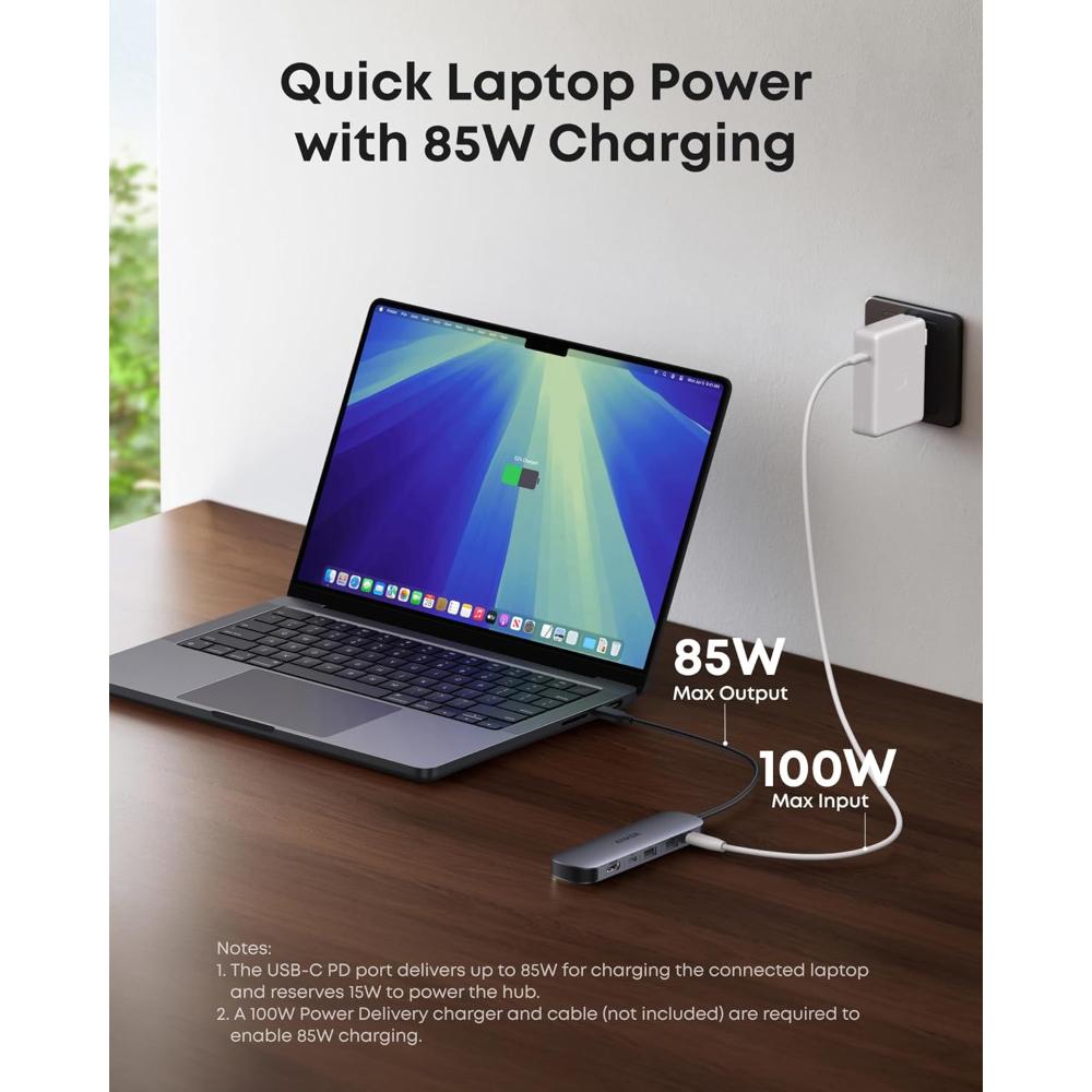 Anker USB-C Hub 7-in-1 Multi-Port Adapter A83D2 | HDMI 4K, PD Charging, USB 3.0
