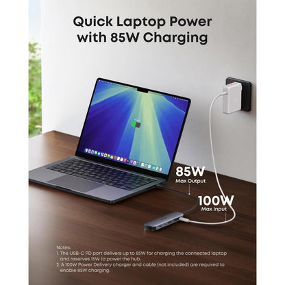 Anker USB-C Hub 7-in-1 Multi-Port Adapter A83D2 | HDMI 4K, PD Charging, USB 3.0