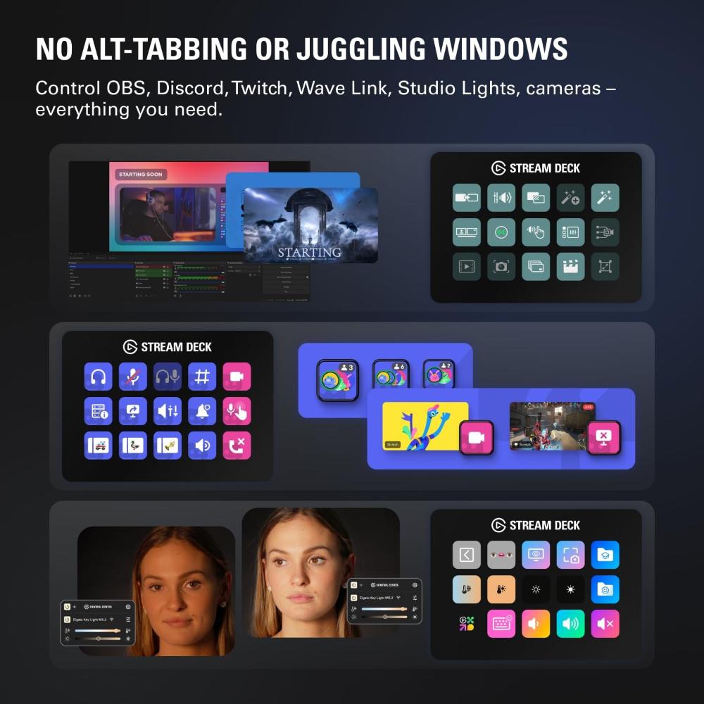 Elgato Stream Deck (15-Key) | Customizable Control Pad | LCD Keys | Workflow Automation for Streaming & Productivity