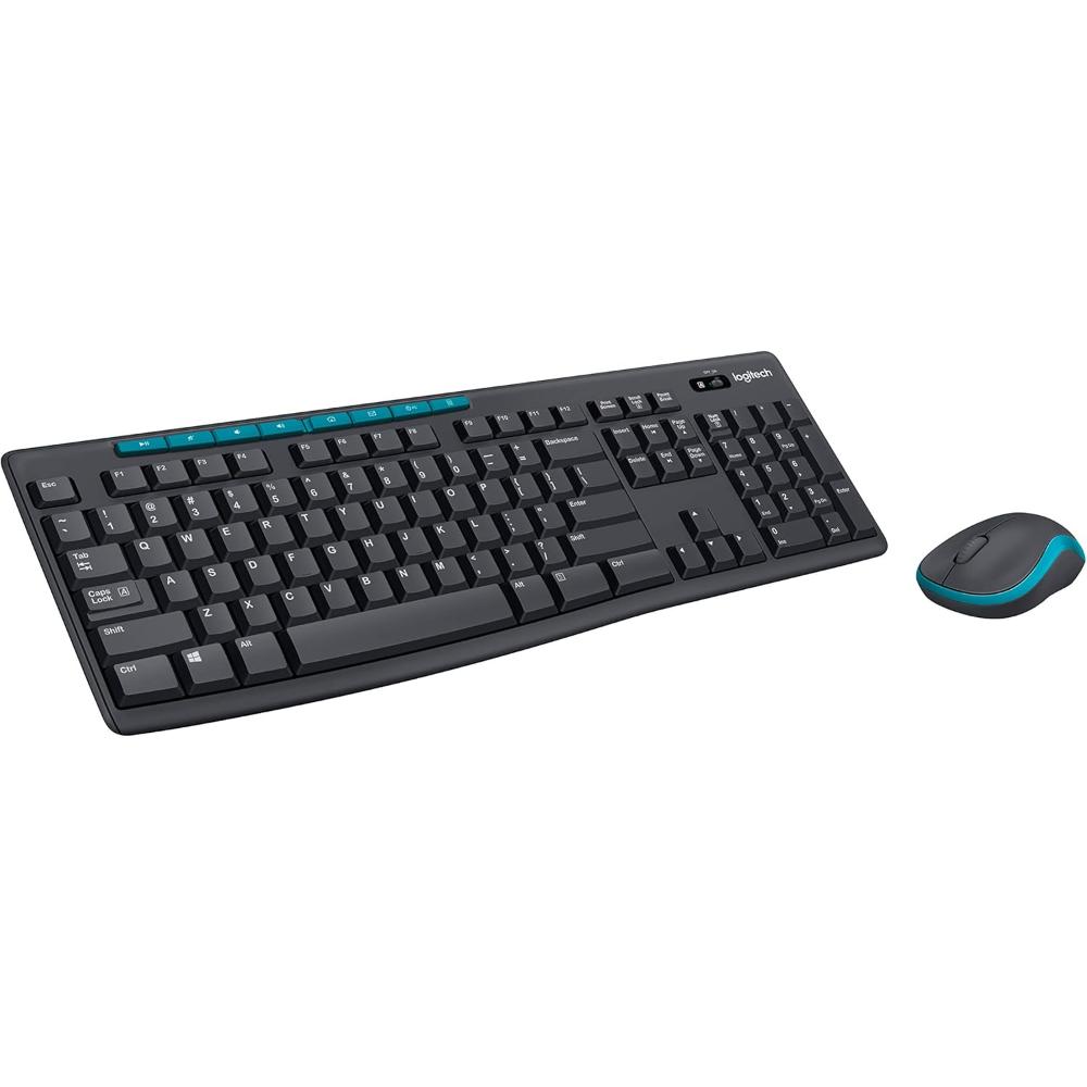 Logitech MK275 Wireless Combo | Full-Size Keyboard + Compact Mouse | 2.4GHz Wireless | Plug-and-Play Nano Receiver | Long Battery Life