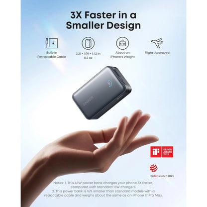 Anker A1638 Nano 10000mAh 45W Power Bank | Compact Fast Charging Portable Charger Pakistan