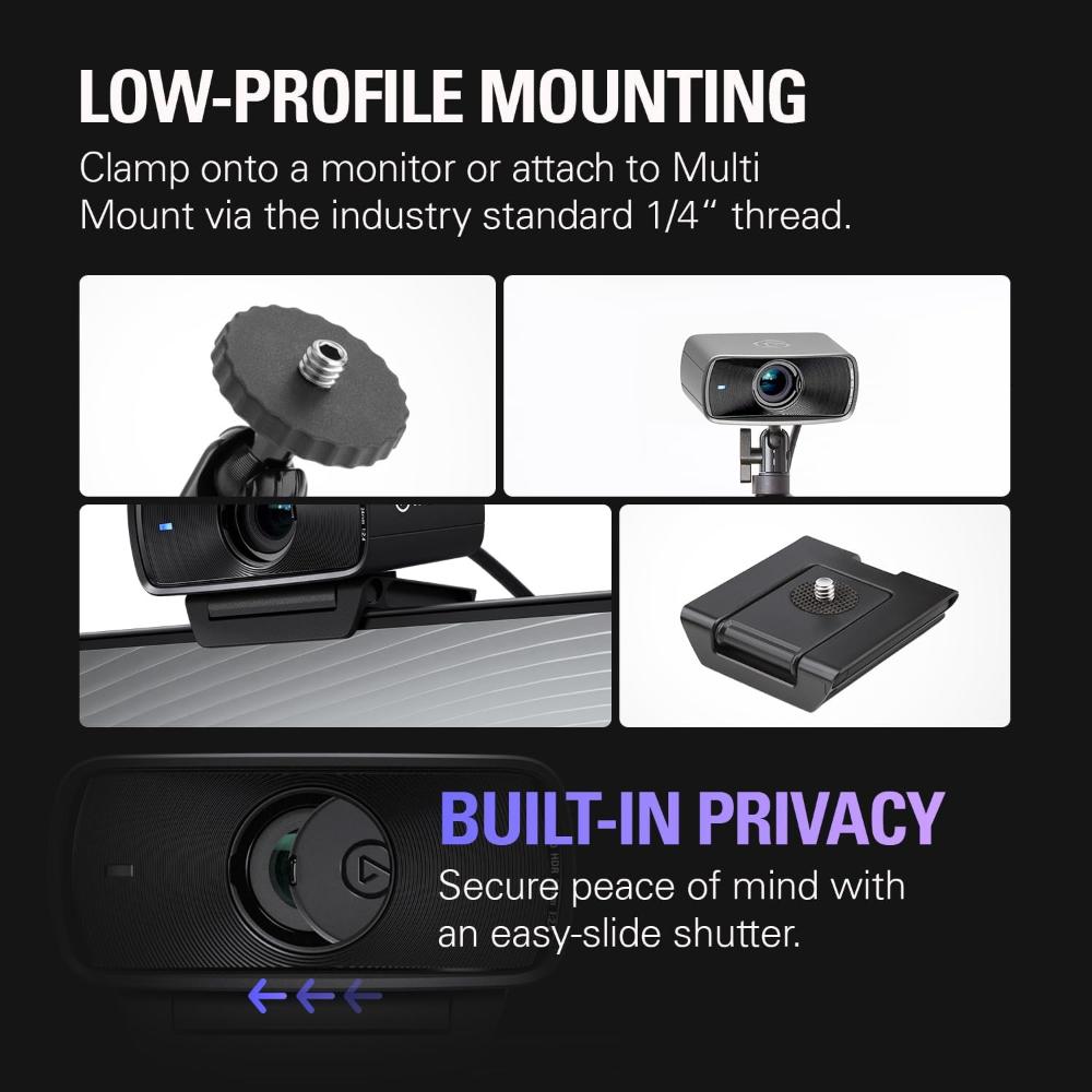 Elgato Facecam | Premium 1080p60 Webcam | HDR Video | Sony STARVIS Sensor | USB-C Streaming Camera