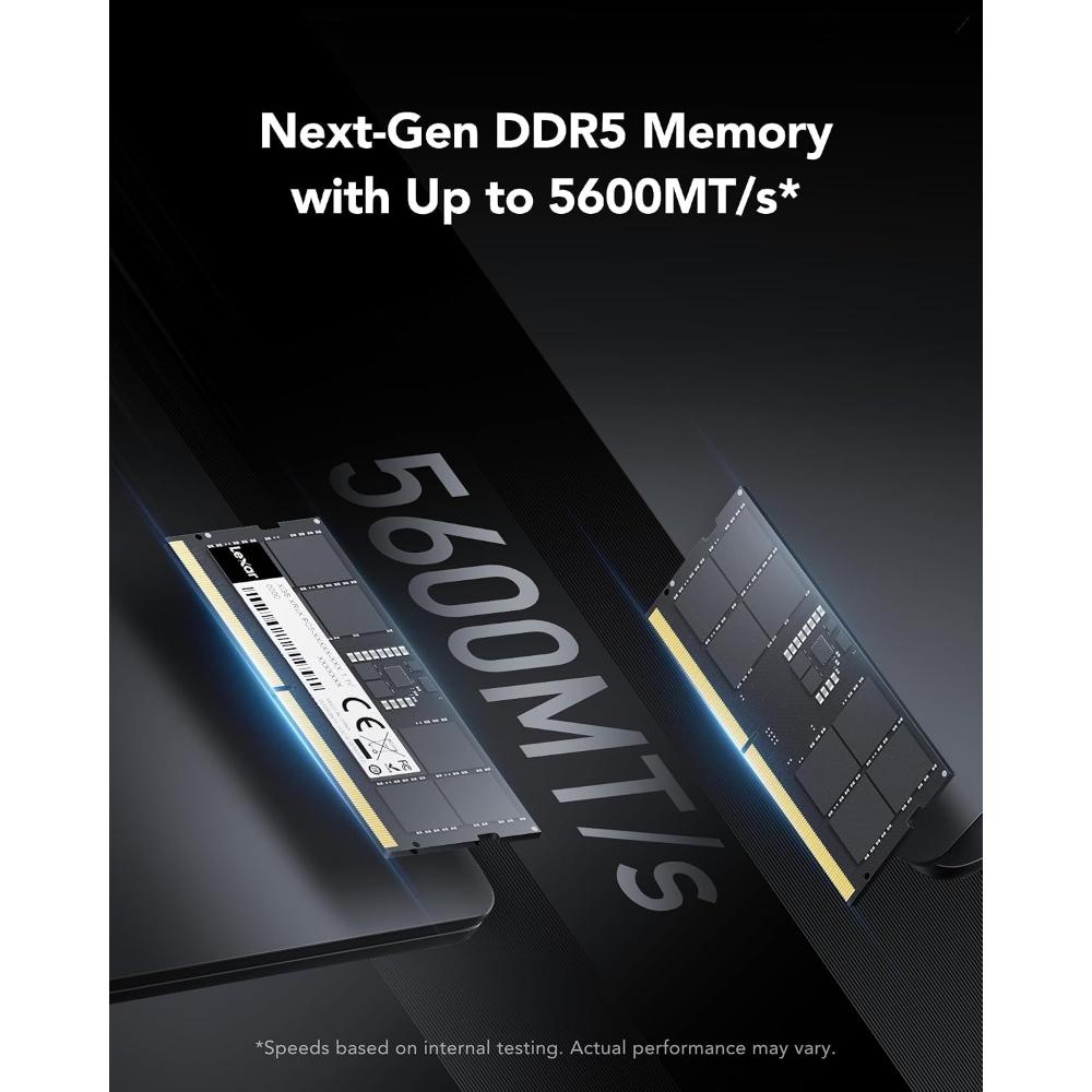 Lexar DDR5 SODIMM Laptop Memory | 5600MT/s | 16GB / 32GB | 262-Pin