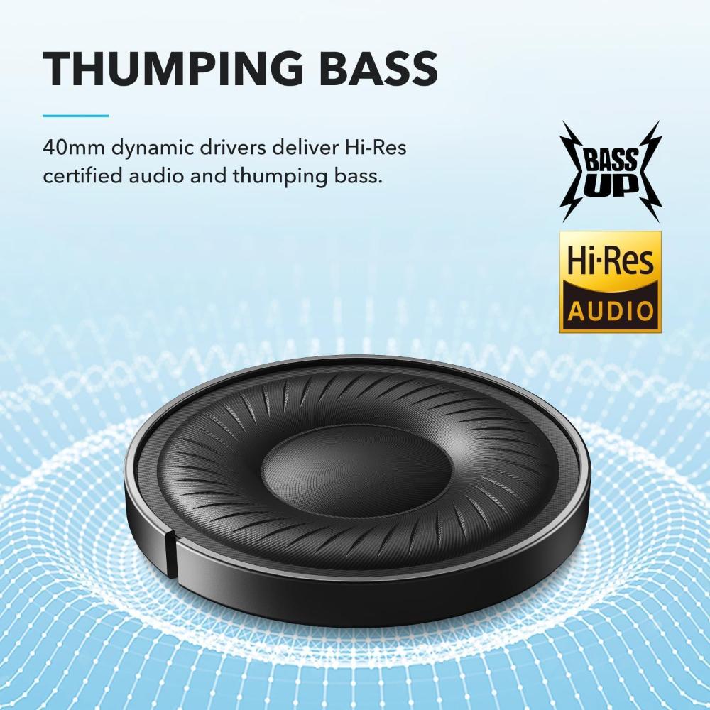 Soundcore Q20i Hybrid Active Noise Cancelling Headphones A3004 | Wireless Bluetooth Over-Ear