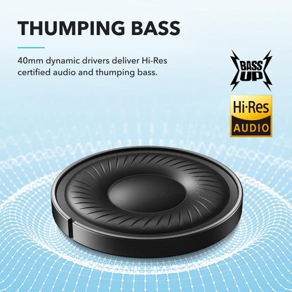 Soundcore Q20i Hybrid Active Noise Cancelling Headphones A3004 | Wireless Bluetooth Over-Ear