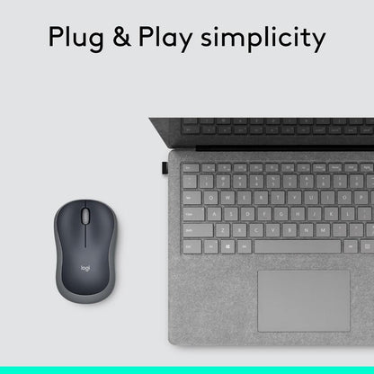Logitech M185 Wireless Mouse | 2.4GHz Wireless | 1000 DPI Optical Tracking | 3 Buttons | 10m Range | 1-Year Battery | USB Nano Receiver