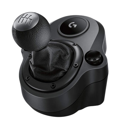 Logitech G Driving Force Shifter for G29, G920 & G923 | 6-Speed H-Pattern Manual Gear Shifter | Push-Down Reverse | Steel Gear Shaft | Leather Knob & Boot | Racing Simulator Shifter