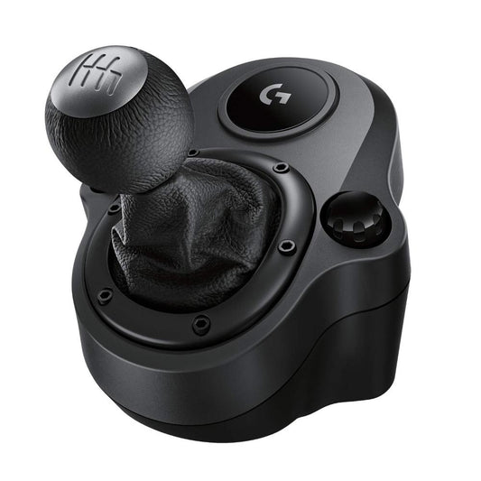 Logitech G Driving Force Shifter for G29, G920 & G923 | 6-Speed H-Pattern Manual Gear Shifter | Push-Down Reverse | Steel Gear Shaft | Leather Knob & Boot | Racing Simulator Shifter