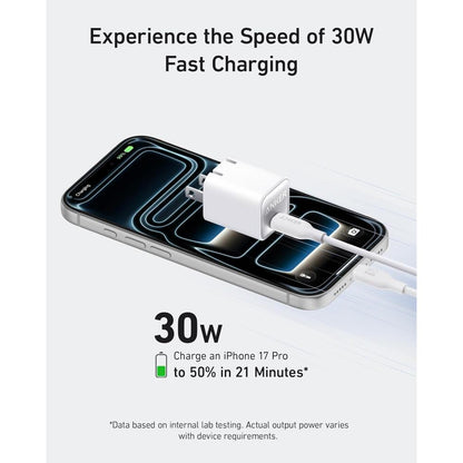 Anker 511 USB-C Charger Nano 3 A2147 | 30W GaN Fast Charging Wall Charger | Compact Design