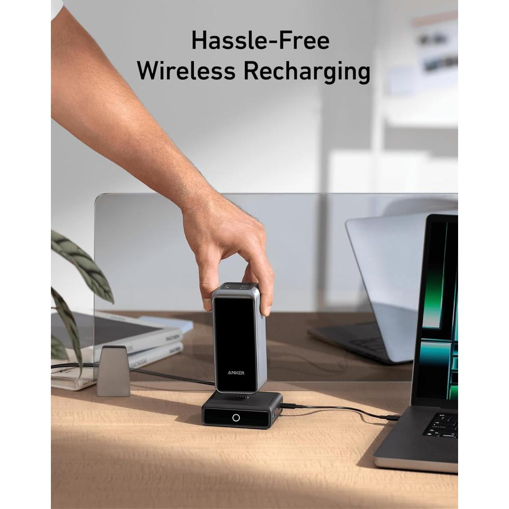 Anker A1902 100W Charging Base for Anker Prime Power Bank | 4-Port GaN Desktop Charger